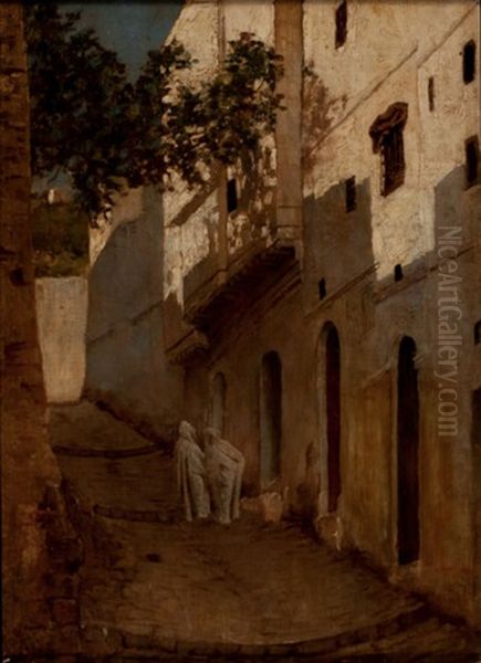 Street Scene In Algiers by William Sartain