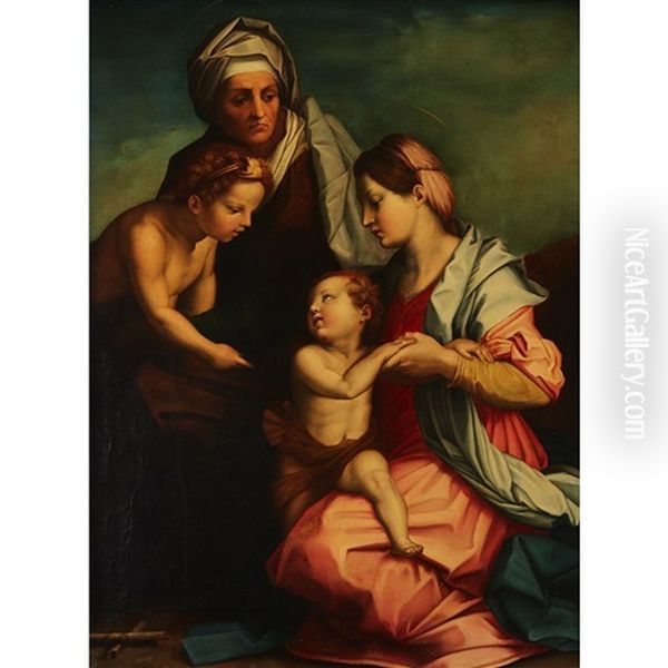 The Medici Holy Family, 1529 Oil Painting by Andrea Del Sarto