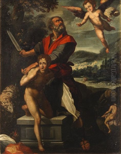 The Sacrifice Of Isaac Oil Painting by Andrea Del Sarto