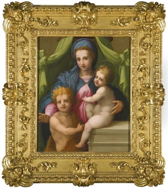 The Virgin And Child With Saint John The Baptist Oil Painting by Andrea Del Sarto