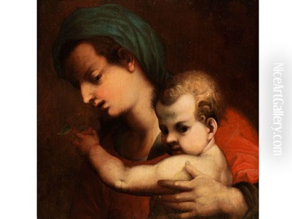 Madonna Mit Kind Oil Painting by Andrea Del Sarto