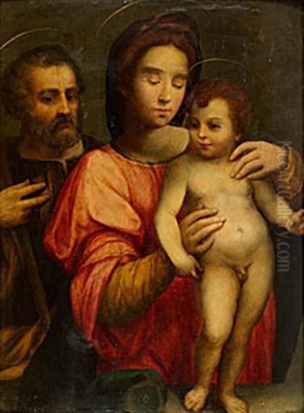 Heliga Familjen Oil Painting by Andrea Del Sarto