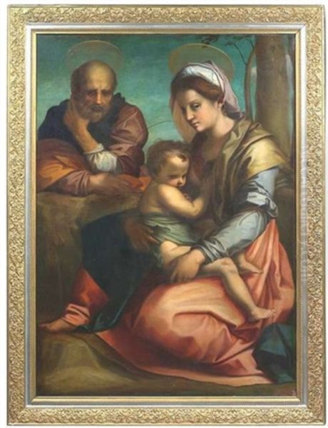 Heilige Familie Oil Painting by Andrea Del Sarto