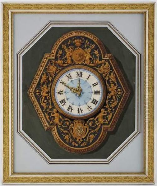 Projet Pour Une Horloge Avec Putti by Charles Bour