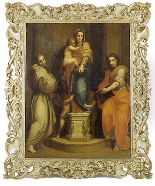 Madonna Del Arpie Oil Painting by Andrea Del Sarto