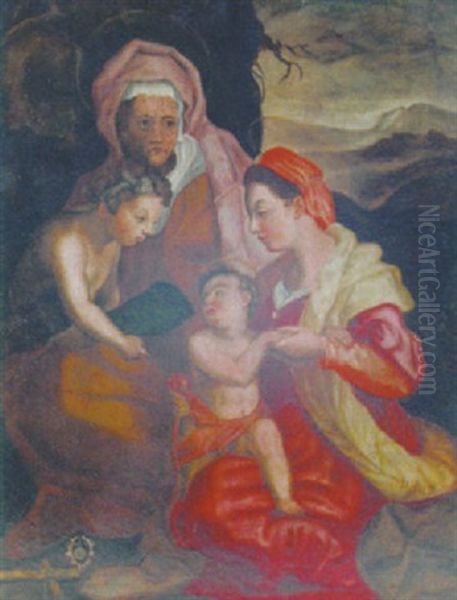 The Medici Holy Family Oil Painting by Andrea Del Sarto