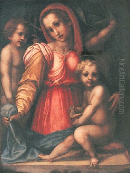 Madonna Mit Kind Und Dem Johannesknaben Oil Painting by Andrea Del Sarto