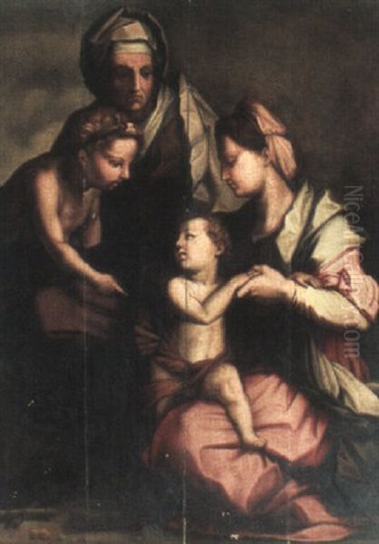 The Medici Holy Family Oil Painting by Andrea Del Sarto