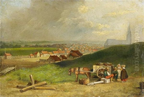 Blick Auf Scheveningen Oil Painting by Hendrik Frederik Sartor