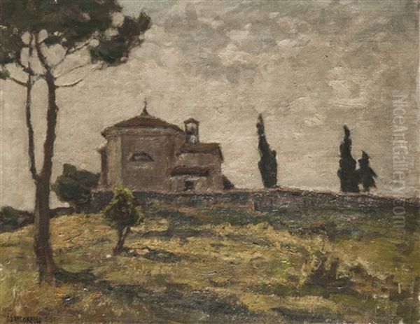 Chiesa Su Una Collina Oil Painting by Francesco Sartorelli