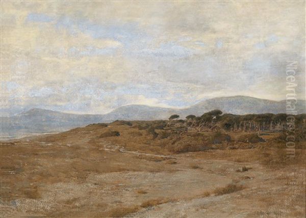 Landschaft Bei Rom Oil Painting by Giulio Aristide Sartorio