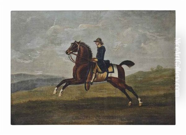 The Duke Of Devonshire's Flying Childers, Groom Up, In A Landscape Oil Painting by Francis Sartorius the Elder