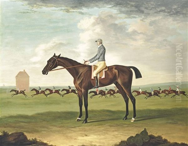 Mr Henry Vernon's Bay Colt Minister By Camillus Out Of Sportley With Jockey Up At Newmarket Oil Painting by Francis Sartorius the Elder