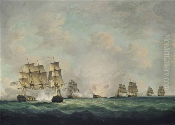 The Battle Of Cape Santa Maria, 5th October: The Capture Of The Spanish Treasure Ships Off Cadiz Oil Painting by Francis Sartorius the Elder