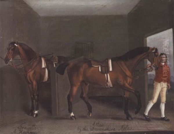 A Stable Interior With The Racehorses 