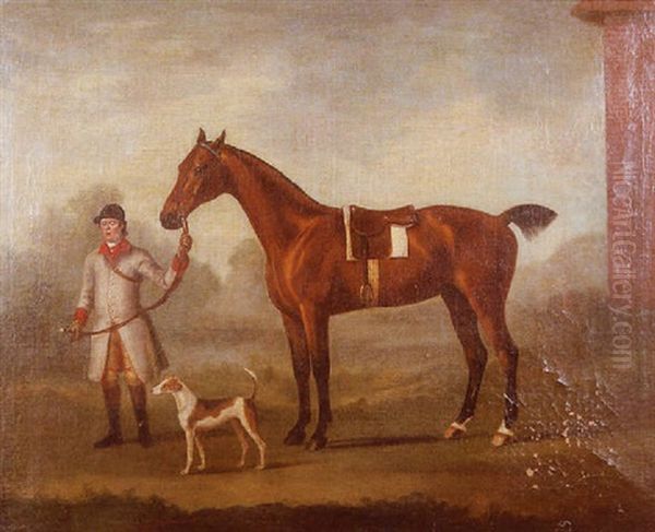 Untitled (landscape With Hunter, Horse And Hound) Oil Painting by Francis Sartorius the Elder