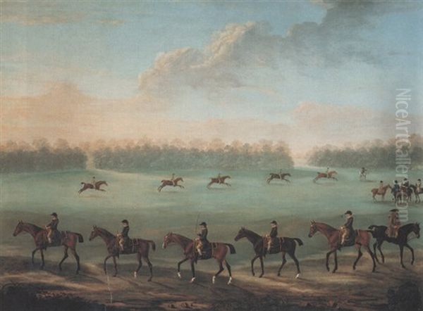 Training At Newmarket Oil Painting by Francis Sartorius the Elder