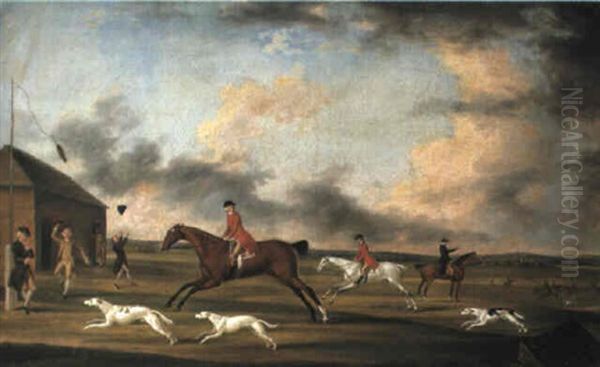 The Match Between The Hounds Of Hon. John Smith Barry And Hugo Meynell Oil Painting by Francis Sartorius the Elder