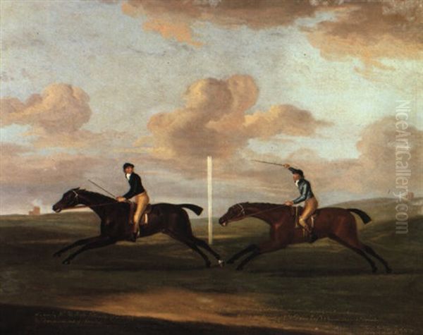 The Race For The King's Plate At Newmarket Won By 'tottnridge' Oil Painting by Francis Sartorius the Elder