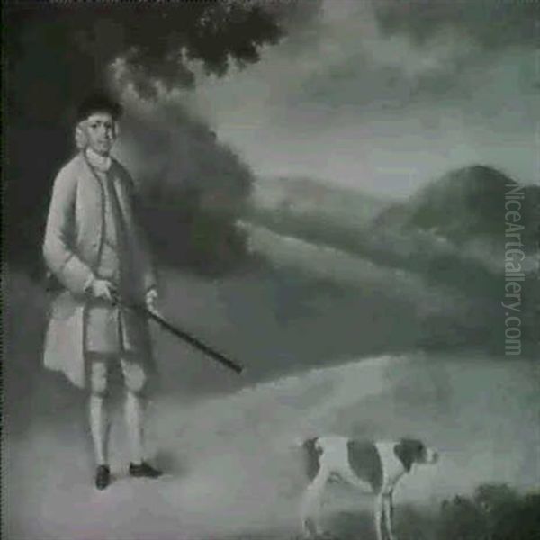 A Gentleman Out Shooting With His Dog Oil Painting by Francis Sartorius the Elder