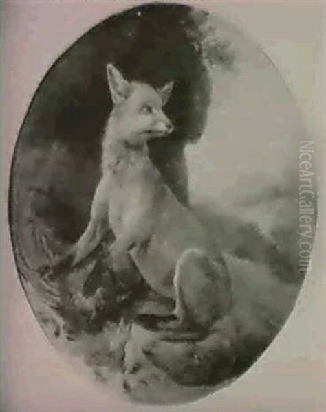 A Fox In Its Lair With A Dead Cockrell Oil Painting by Francis Sartorius the Elder