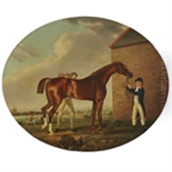 Life Of A Race Horse: Mare And Foul; Grooming The Horse For A Race; Huntsman With Hounds In Full Cry; Return To The Stable (set Of 4) Oil Painting by Francis Sartorius the Younger