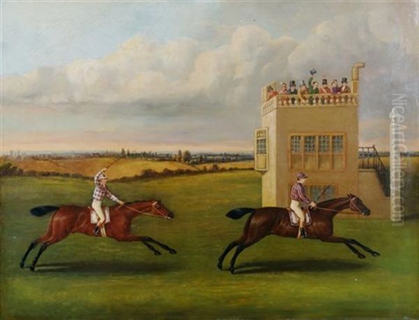 Lord Darlington's Champion Beating Mr. Heathcote's 'warter' Oil Painting by Francis Sartorius the Younger