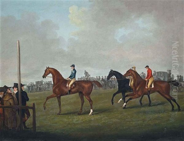 At The Start, Newmarket Oil Painting by John Francis Sartorius