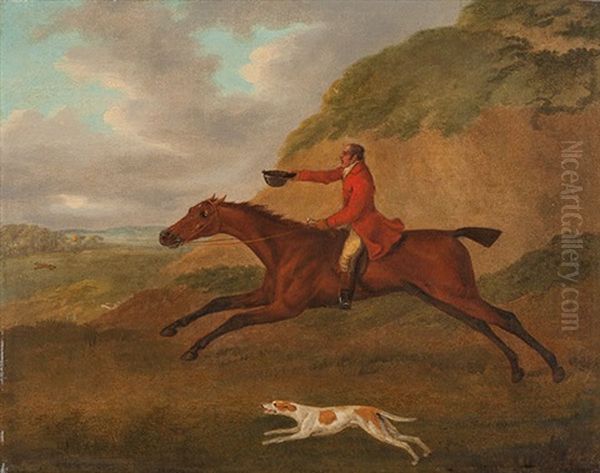 Fuchsjagd Mit Reiter Und Hund Oil Painting by John Nost Sartorius