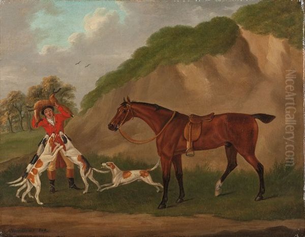 Reiter Mit Pferd, Erlegtem Fuchs Und Hunden Oil Painting by John Nost Sartorius