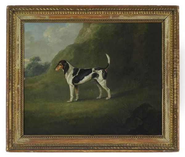 A Foxhound In A Landscape Oil Painting by John Nost Sartorius