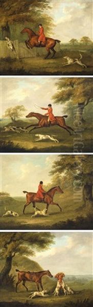 Jumping The Gate (+ 3 Others; 4 Works) Oil Painting by John Nost Sartorius