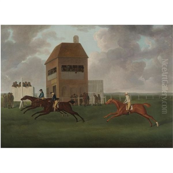 "lurcher" Beating "kitt Carr" And "ormond" Oil Painting by John Nost Sartorius