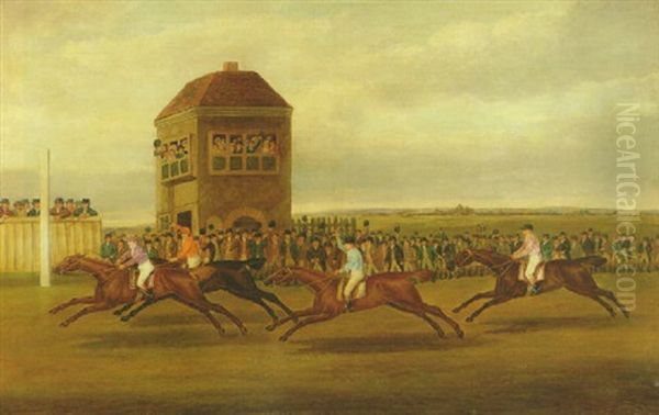 The Newmarket Sweepstakes For 600 Guineas Oil Painting by John Nost Sartorius