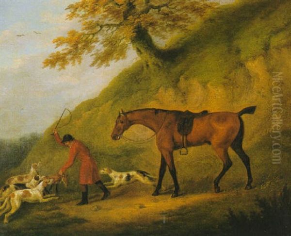 A Successful Hunt Oil Painting by John Nost Sartorius