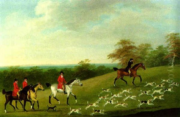 The Charlton Hunt Drawing A Covert Oil Painting by John Nost Sartorius