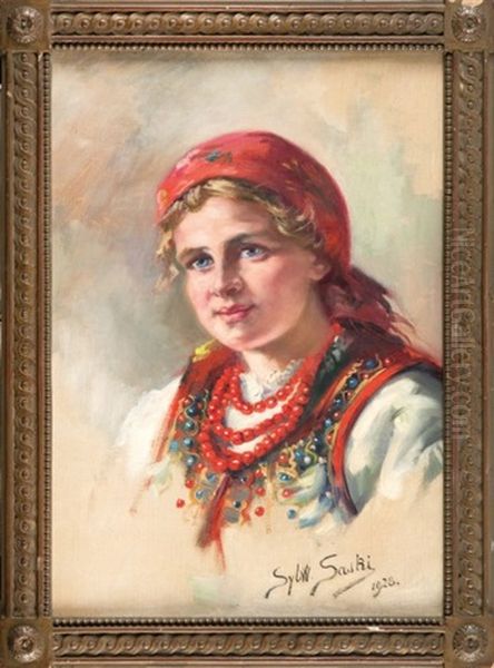 Dziewczyna Z Bronowic Oil Painting by Sylwerjusz Saski