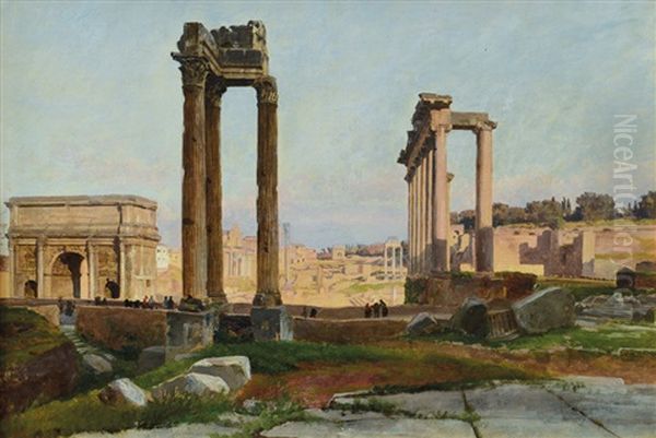 Roma, Fori Imperiali Oil Painting by Pietro Sassi