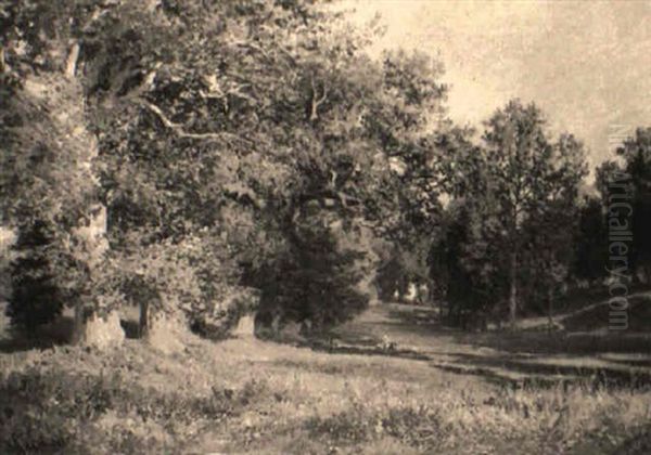 Nella Villa Borghese, Roma Oil Painting by Pietro Sassi