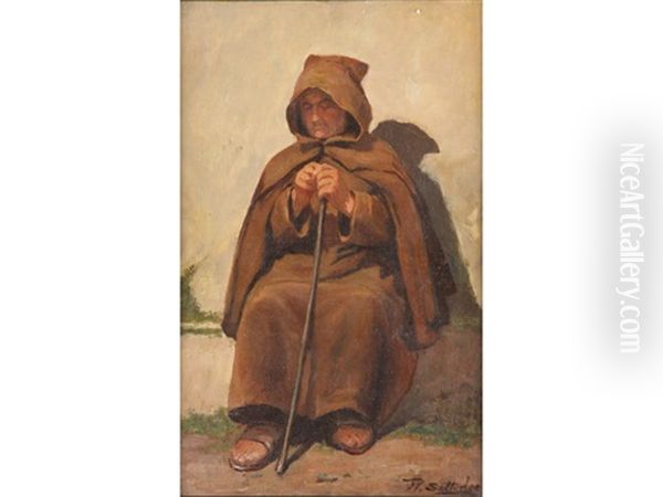 The Monk Oil Painting by Walter Satterlee