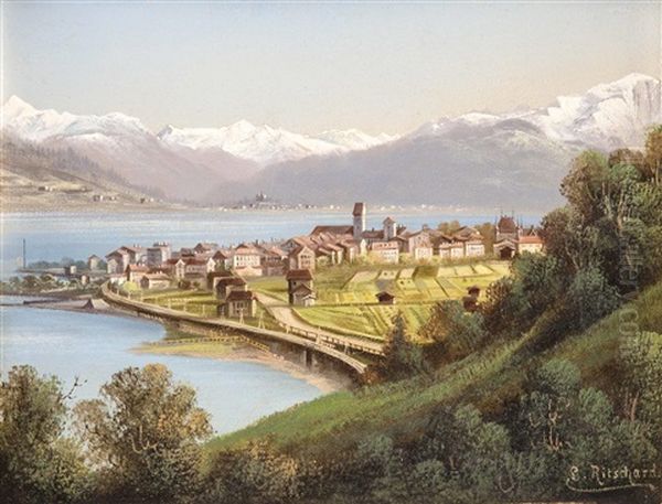 Ansicht Von Zell Am See Oil Painting by Hubert Sattler