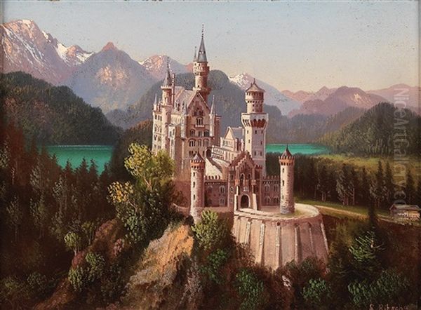 View Of Neuschwanstein by Hubert Sattler