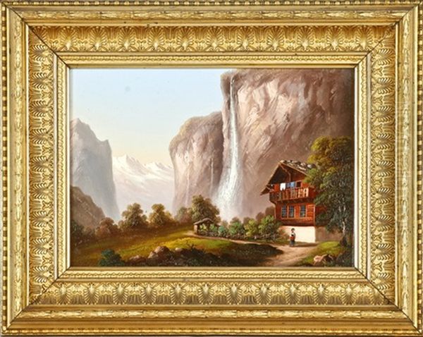 Lauterbrunnen Bei Interlaken Oil Painting by Hubert Sattler