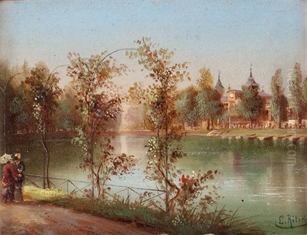 Parkanlage Mit Weiher by Hubert Sattler