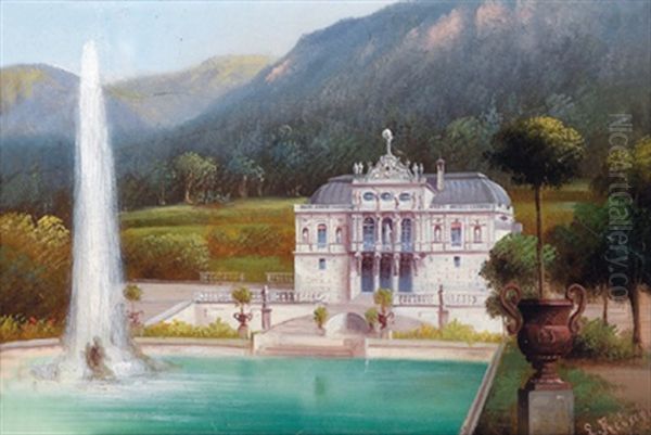 Schlos Lindenhof, Bayern Oil Painting by Hubert Sattler