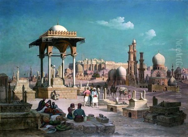 Cairo Oil Painting by Hubert Sattler