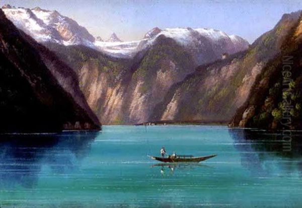 Am Konigssee Oil Painting by Hubert Sattler