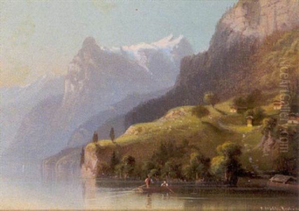 Motiv Vom Vierwaldstattersee Oil Painting by Hubert Sattler