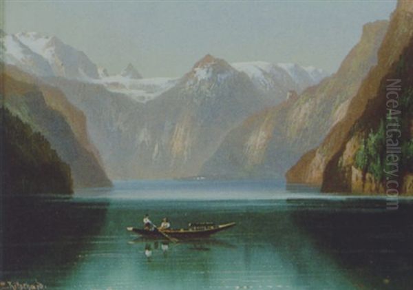 Motiv Vom Konigsee Oil Painting by Hubert Sattler