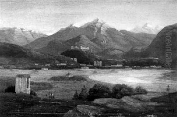 Salzburg Oil Painting by Hubert Sattler